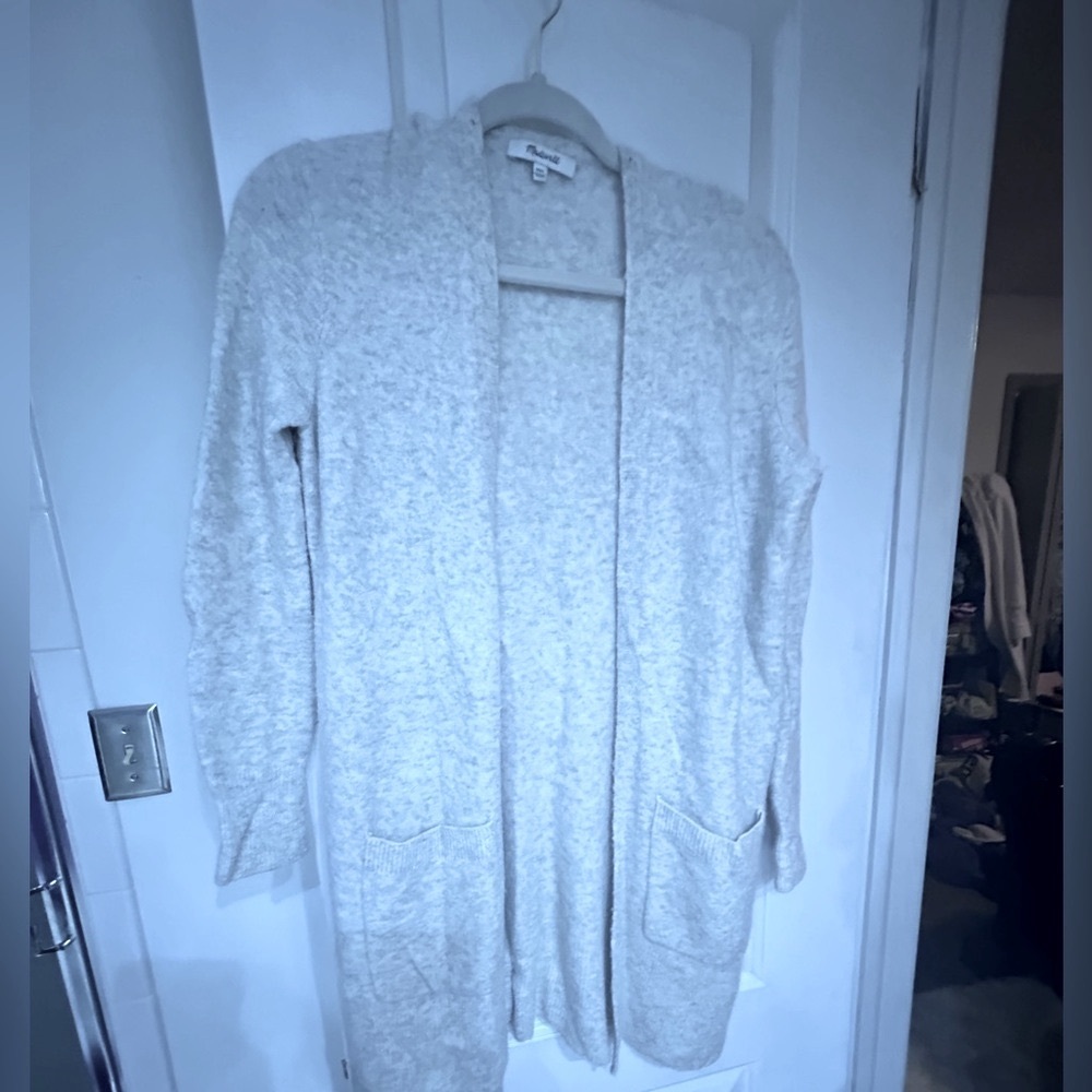 50% off w ♥️ Madewell Merino Wool Alpaca Open Front beige Cardigan XXS oversized